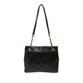 シャネル ココマーク トートバッグ ワンショルダーバッグ ブラック キャビアスキン レディース CHANEL 【中古】